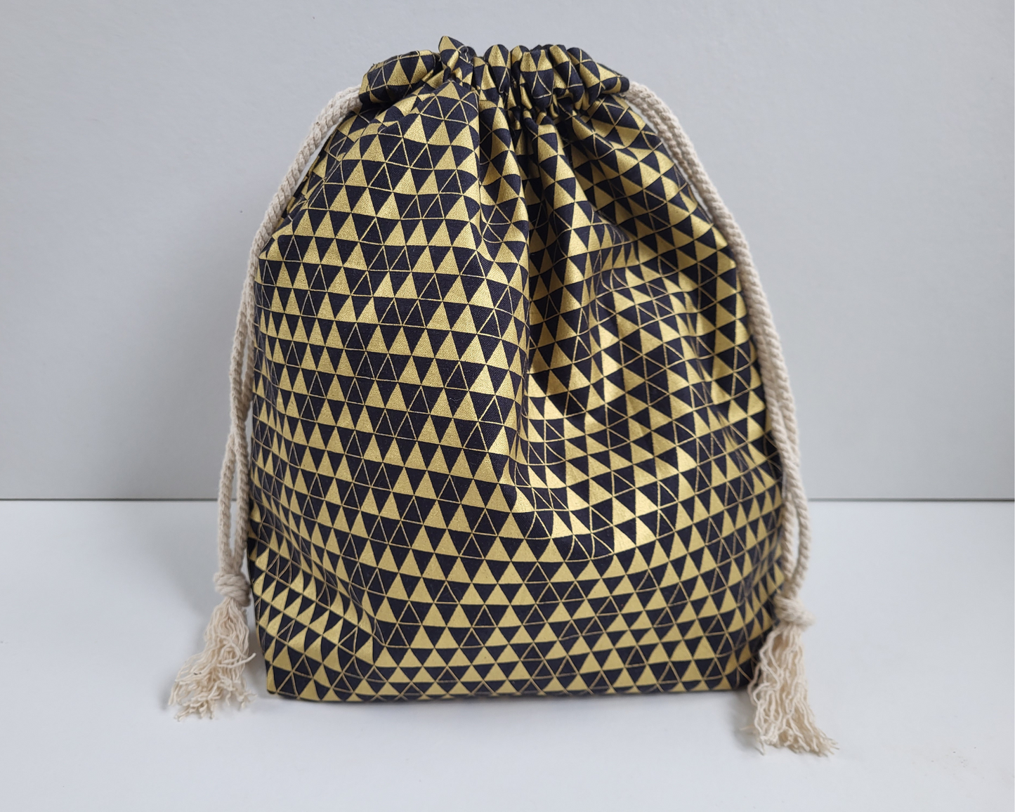 Black & Gold Triangle Project Bag