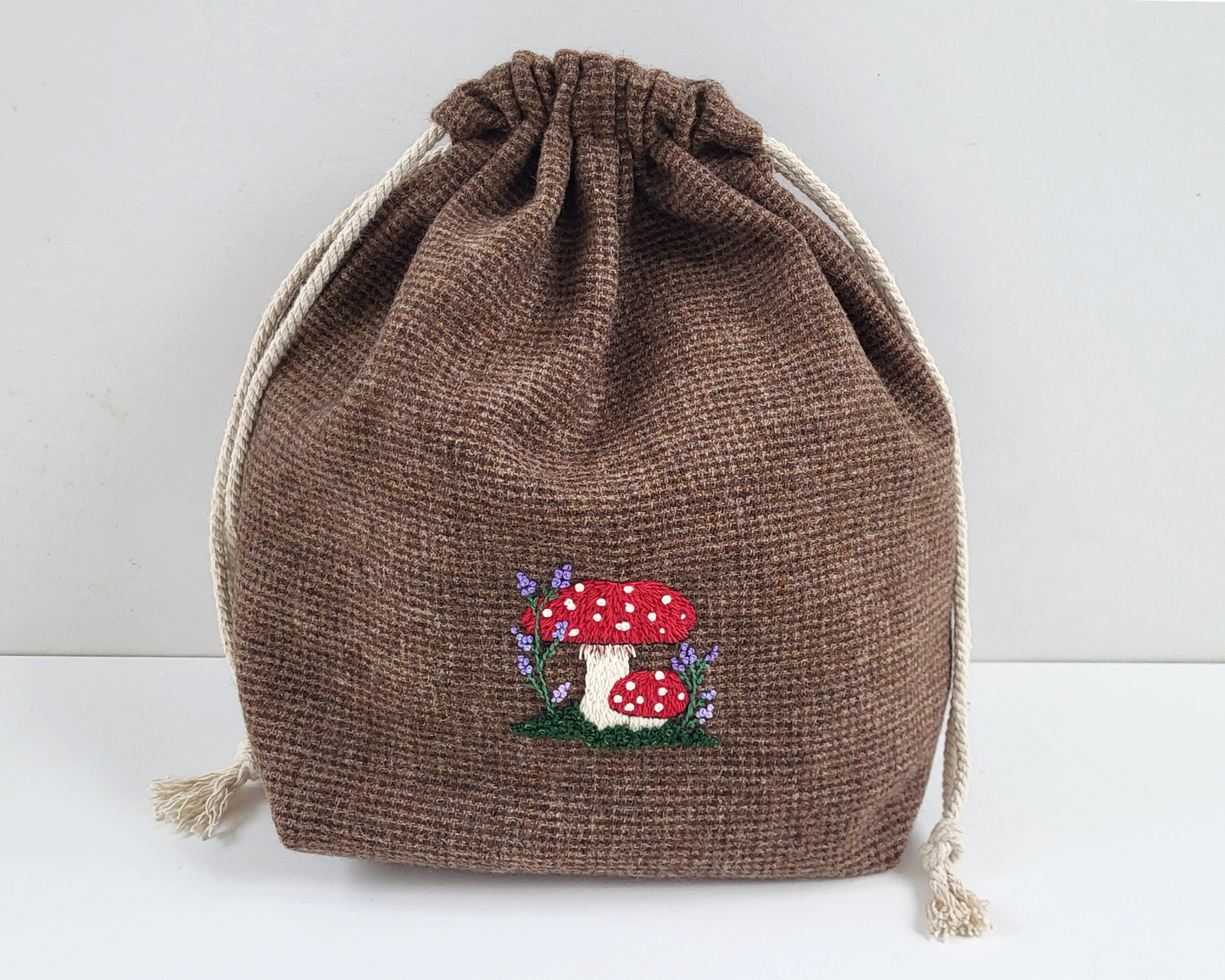 Tweed Mushroom Project Bag