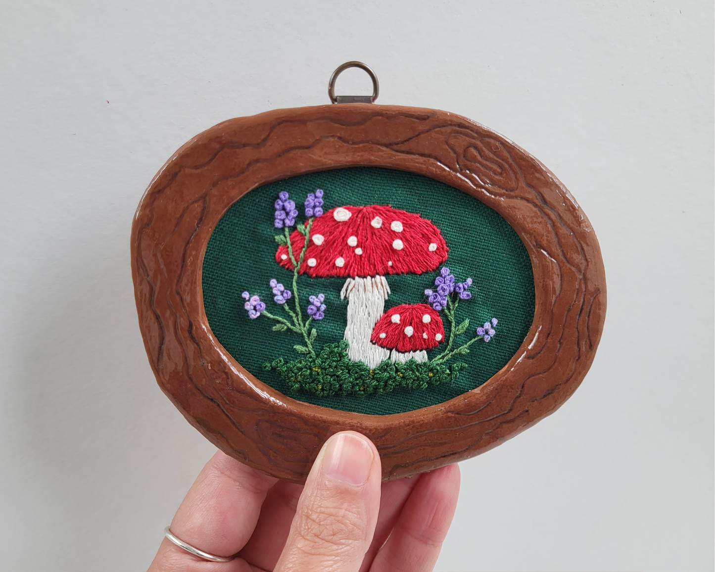 Clay Framed Autumn Mushroom