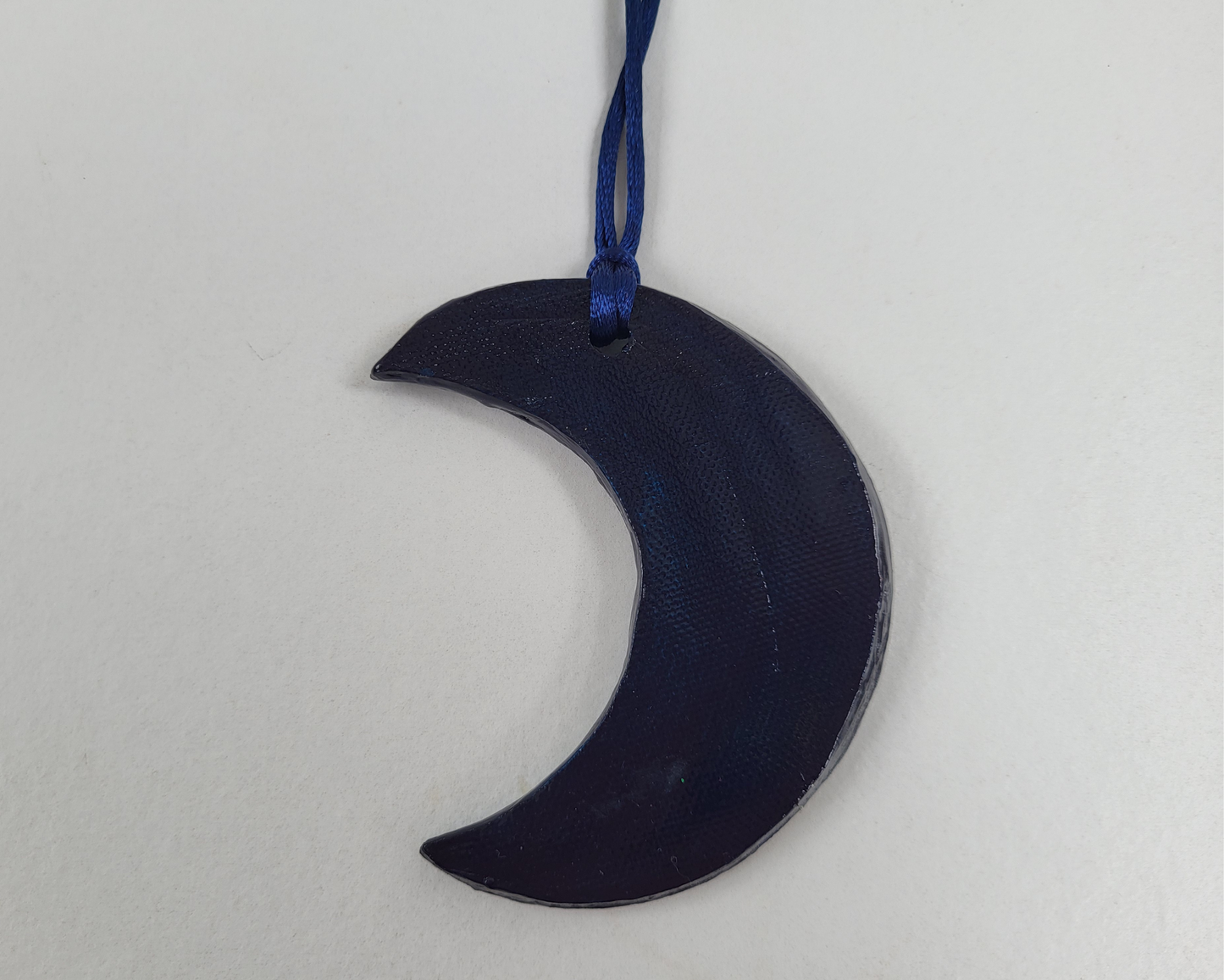 Embroidered Clay Moon Ornament