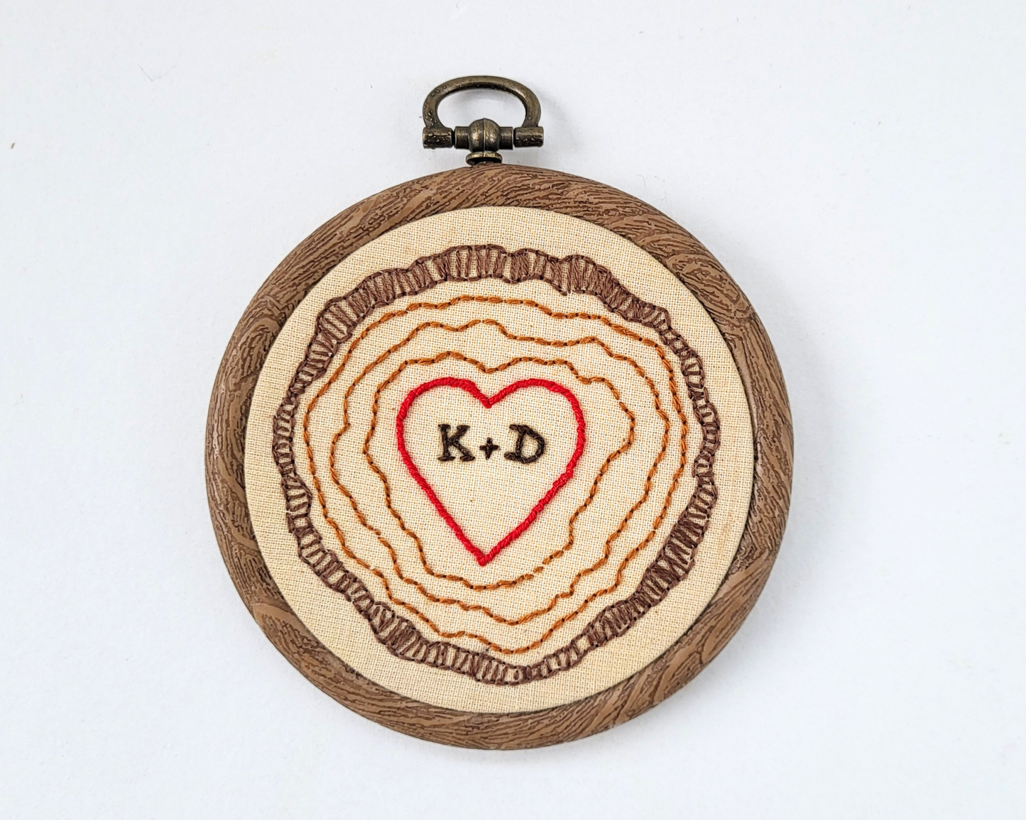 Personalised 'Wood Slice' Hoop Art