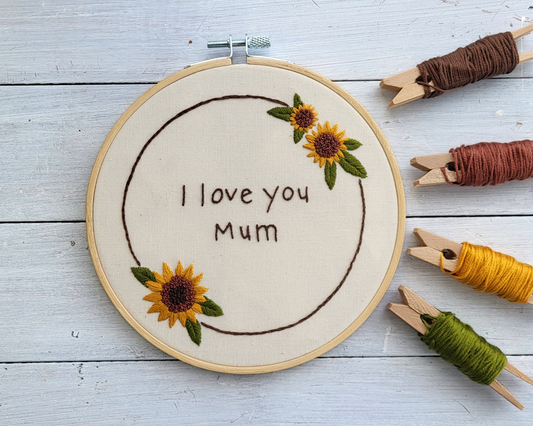 Sunflower Mother's Day Embroidery Kit