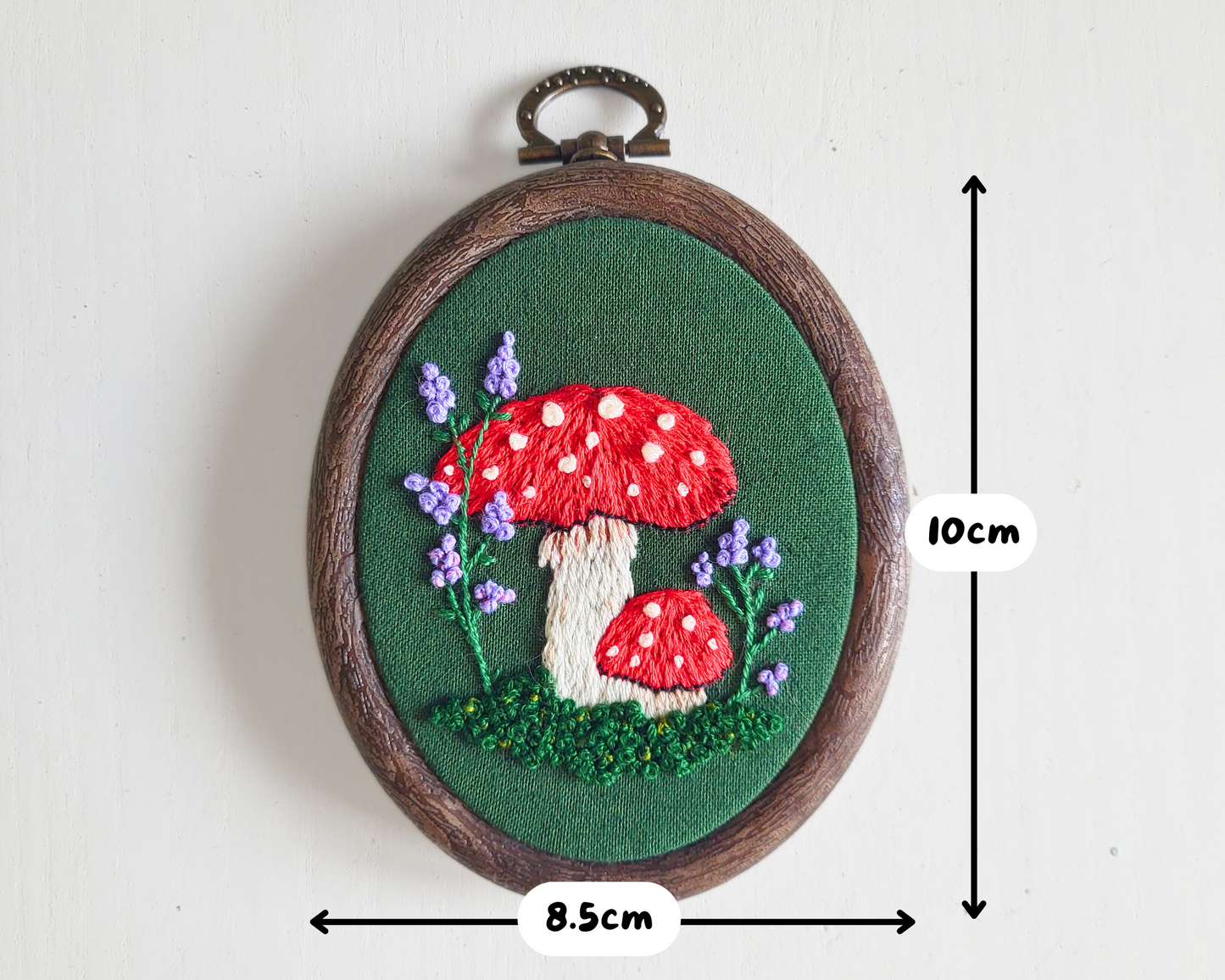 Autumn Mushroom Hoop Art