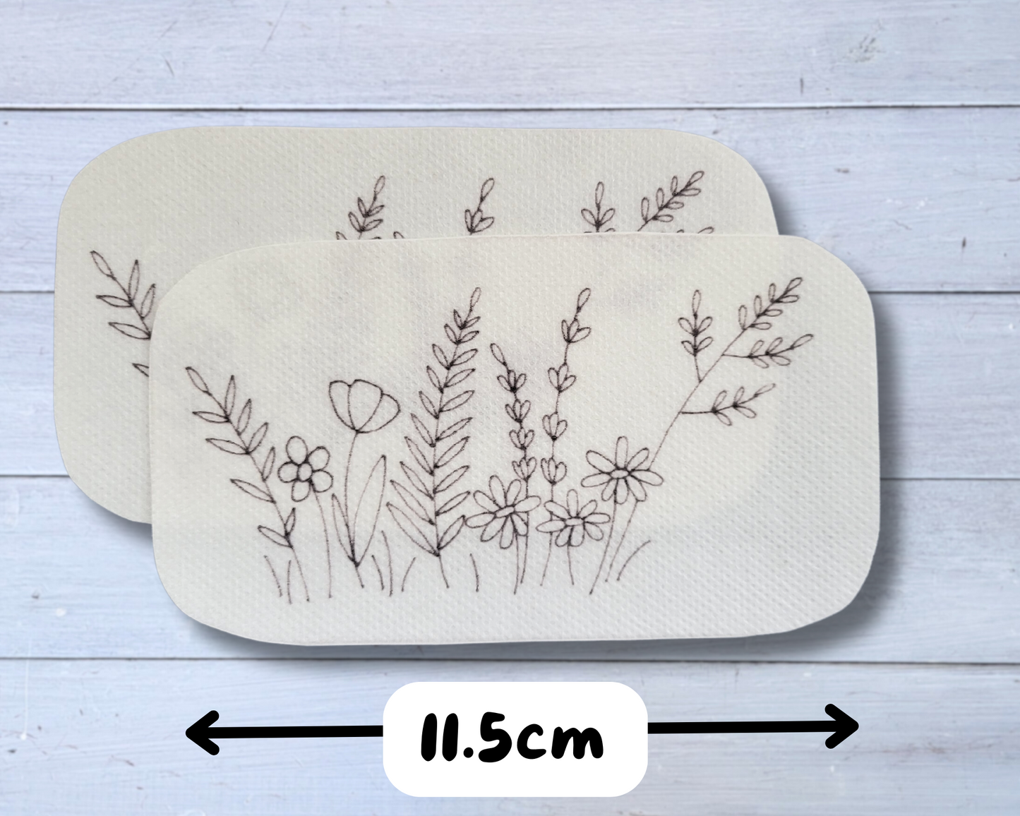 Wildflower stick & stitch patches